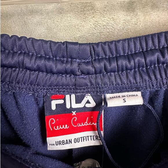 Fila Pierre Cardin Track Pants Womens Sz S Navy Blue Urban Outfitters Logo - Picture 8 of 8